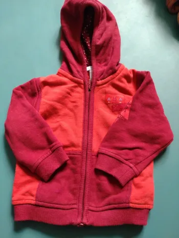 Veste zippée à capuche obaibi taille 12 mois