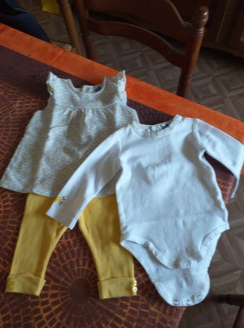 Ensemble 3 pieces fille 6 mois mots d enfants