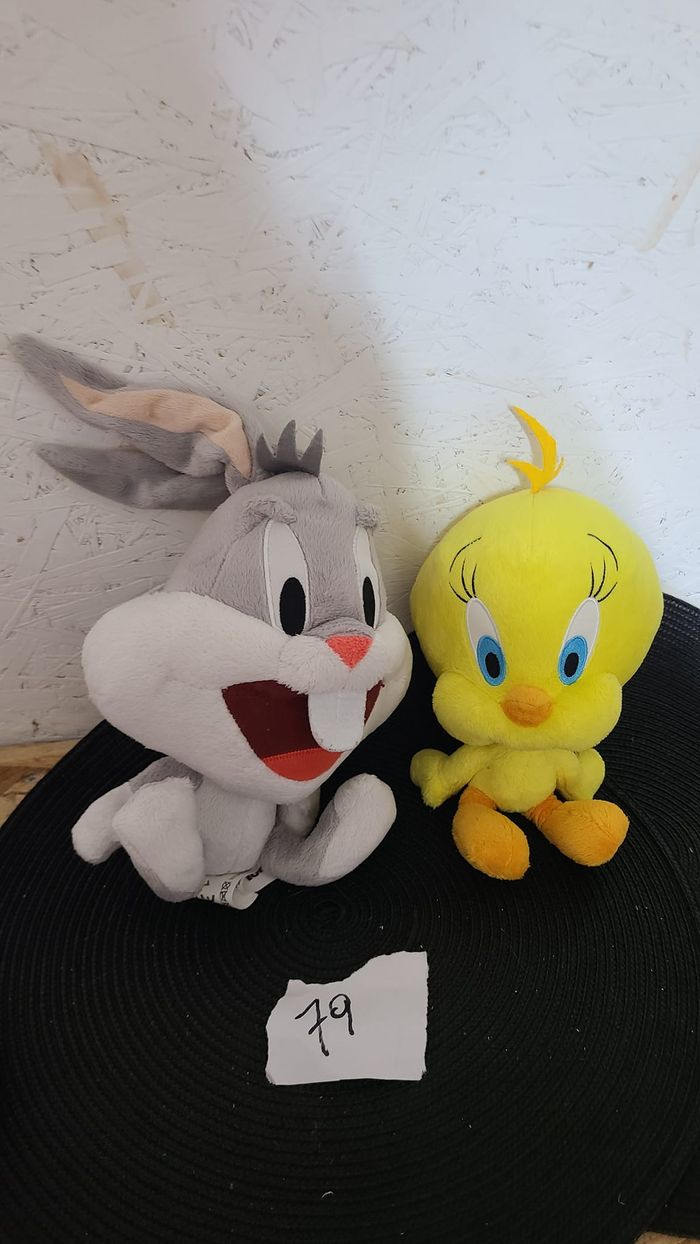 Doudou Peluche TCC Looney Tunes Warner Bros BUGS BUNNY LAPIN GROSSE TETE Peluche titi baby looney tu - photo numéro 3