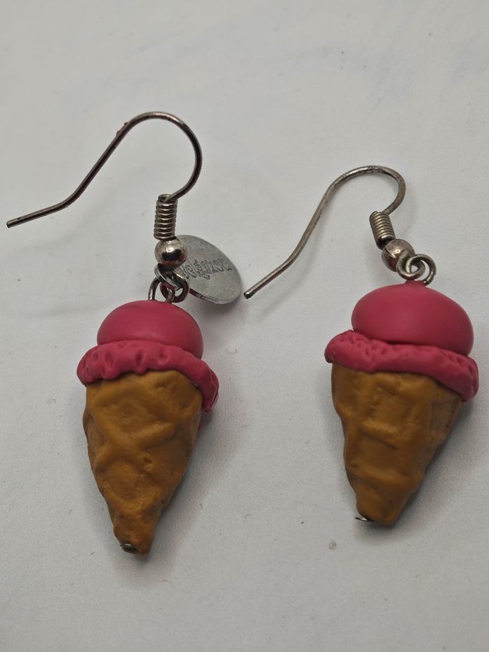 Boucles d'oreilles cornet de glace