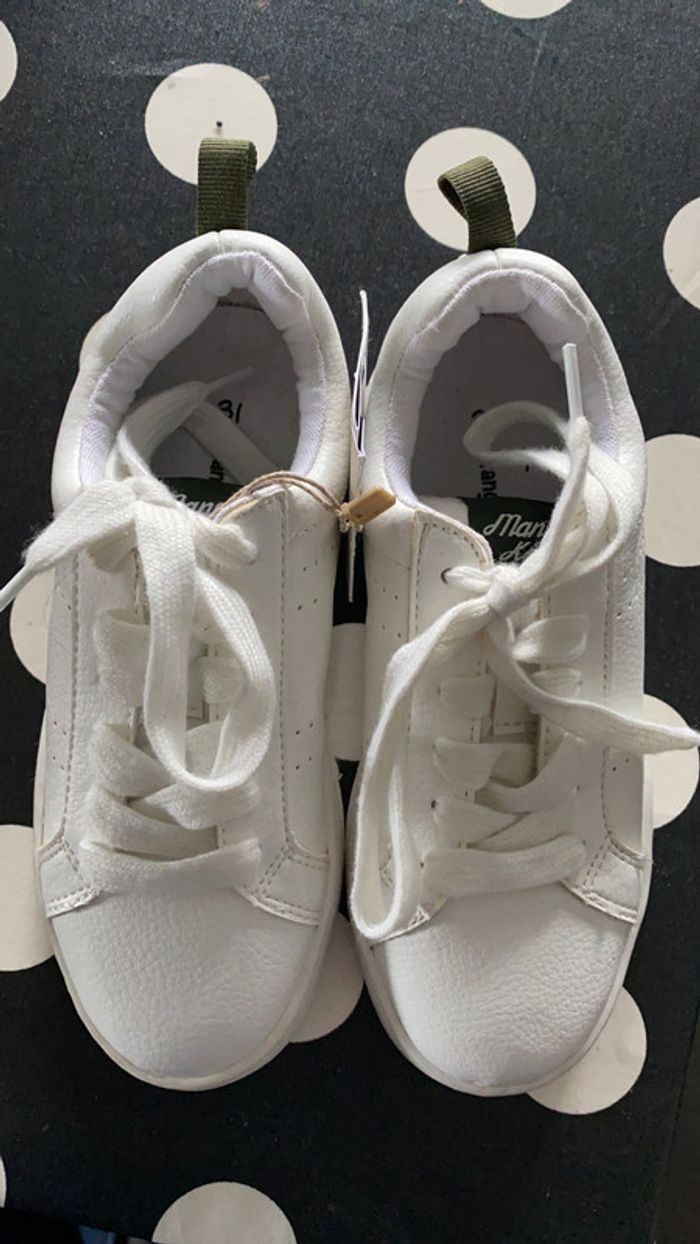 Baskets blancs mango 31 neufs