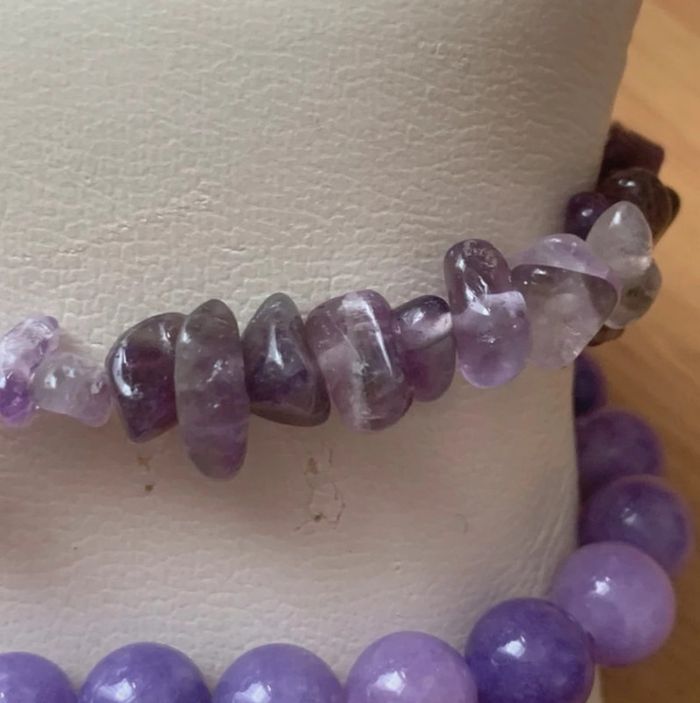 Set 2 bracelet 💯 cristaux amethyst 🍭🍭 - photo numéro 4