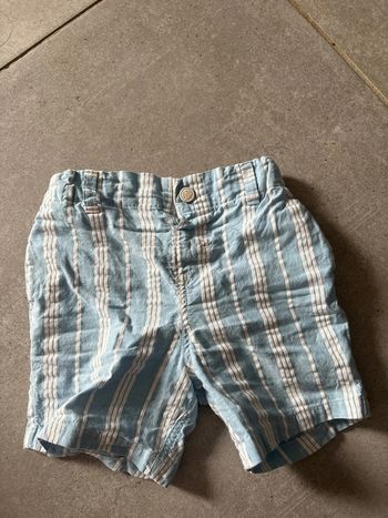 Short bleu et blanc rayé