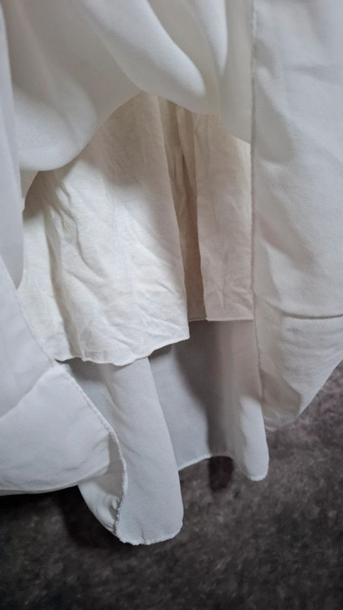 Robe crème fluide perles argentées - photo numéro 8