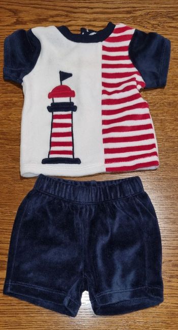 Ensemble marin garçon 1 mois
