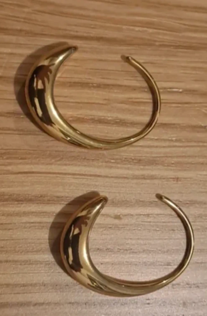 Créoles élégantes 30 mm plaquées or - photo numéro 2