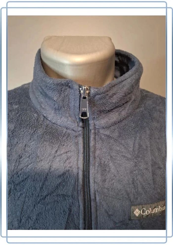 polaire full zip columbia bleu et gris homme - taille L (274) - photo numéro 4