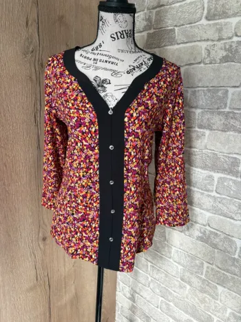 Blouse fleurie fluide taille 2 (38/40)