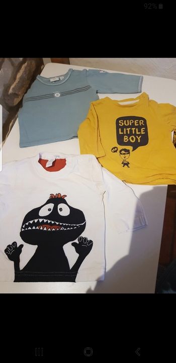 Lot de 3 t.shirts bébé taille 3 mois