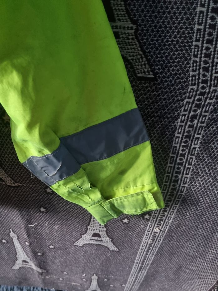 Veste de travail jaune fluo et bande réfléchissant taille L - photo numéro 4