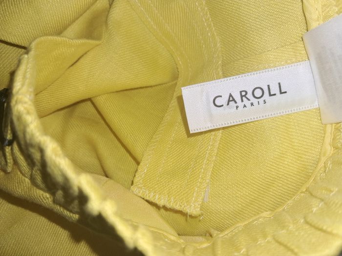 Pantalon large en lin CAROLL - Jaune Citron - NEUF (T36)
- photo numéro 7