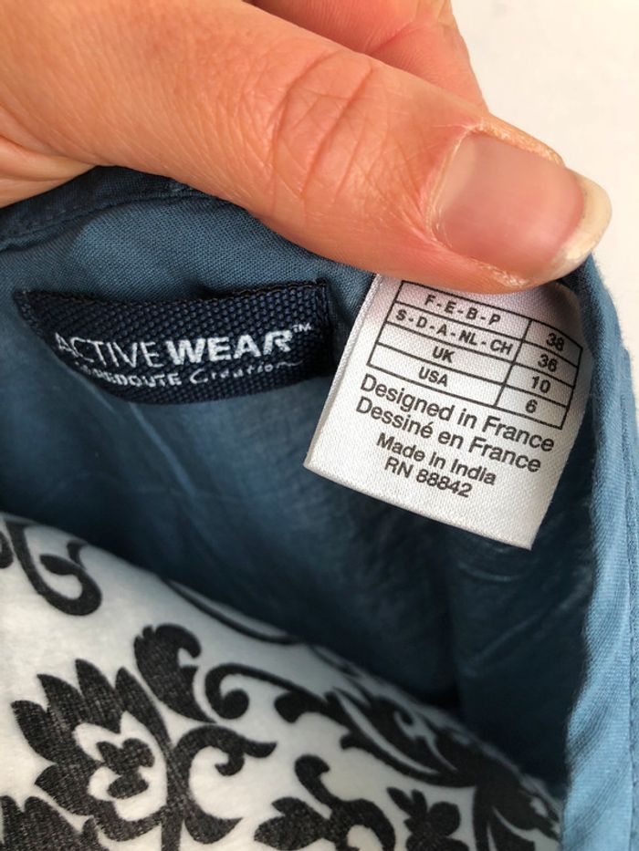 Blouse bleue Active Wear taille 38 - photo numéro 4