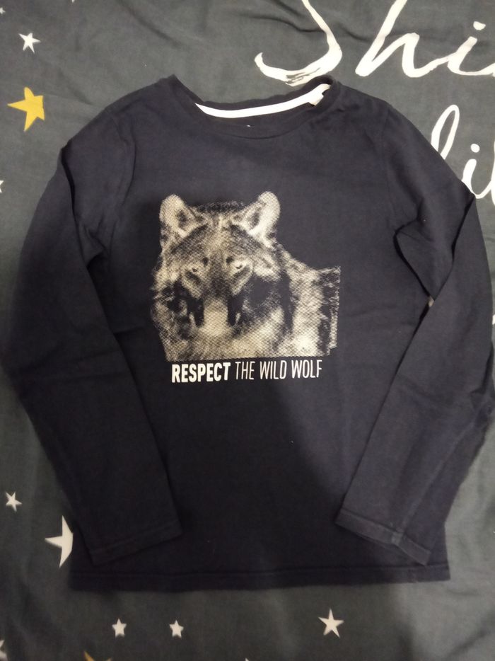 Haut ML "Respect the wild wolf" _ 8 ans