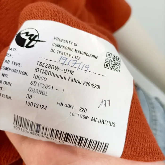 T-shirt manches longues col large v orange (A1004) - photo numéro 8