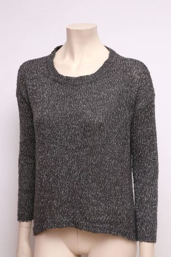 pull chiné gris foncé
