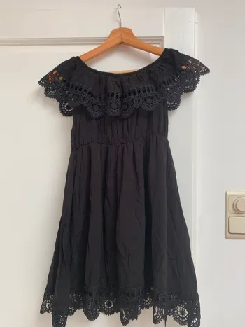Robe été noire col Bardot