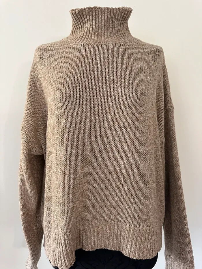 Pull marron beige - photo numéro 3