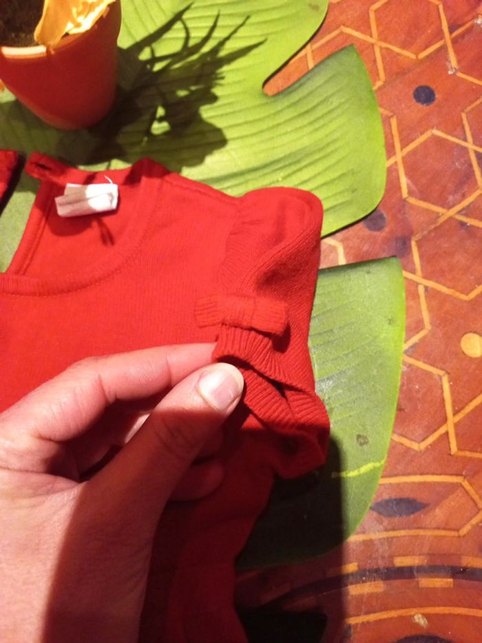 Jolie robe rouge 9 à 12 mois - photo numéro 4