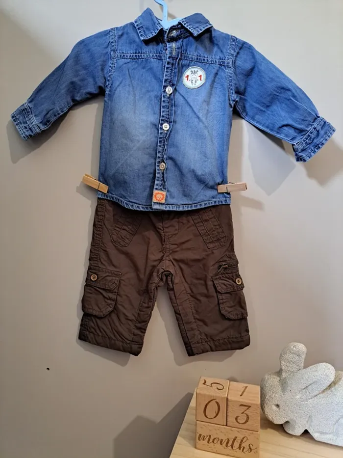 Ensemble 2 pièces - Kitchoun & Mes petits cailloux - 3 mois