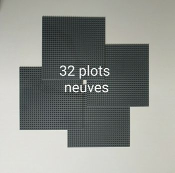 Plaques pour lego 32 plots gris construction enfant jeu