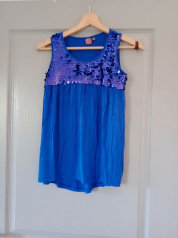 Top fille 14 ans bleu marine à Sequins c21