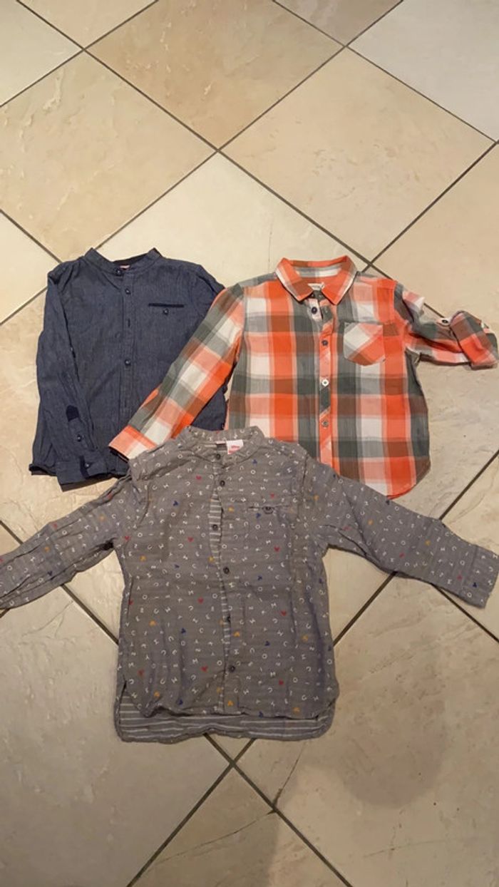 Lot chemises manches longues