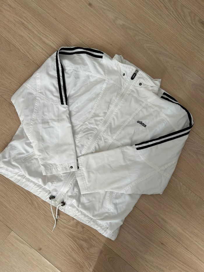 Veste Adidas vintage blanche et noire - Taille 46 (oversize unisexe) - photo numéro 5