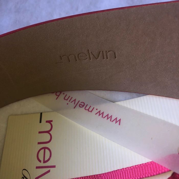 Ceinture rose cloutée 90cm (t2) neuve avec étiquette Melvin - photo numéro 2