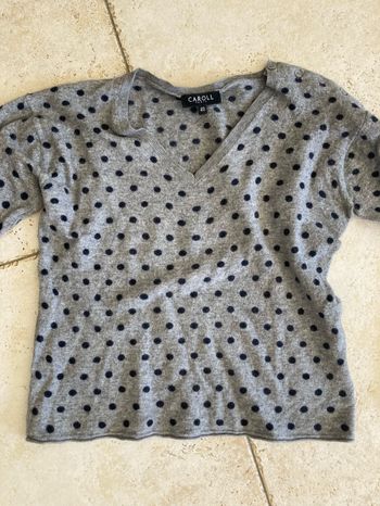 Pull court Caroll à pois
