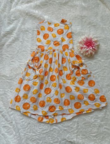 Robe d été fruits dos nu 7 ans