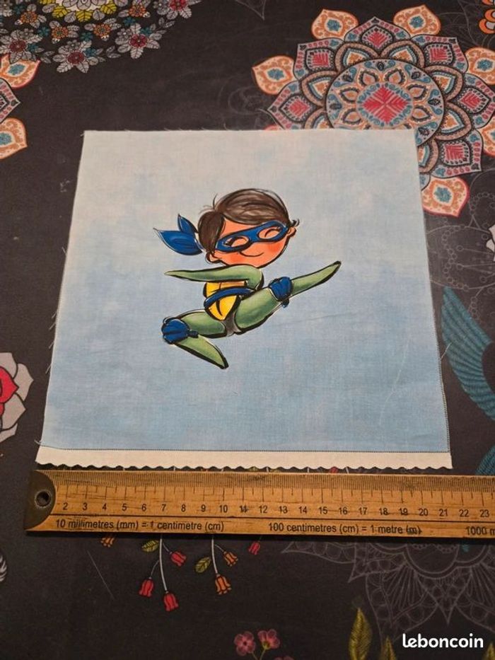 Petit panneau couture theme tortue ninja - photo numéro 2