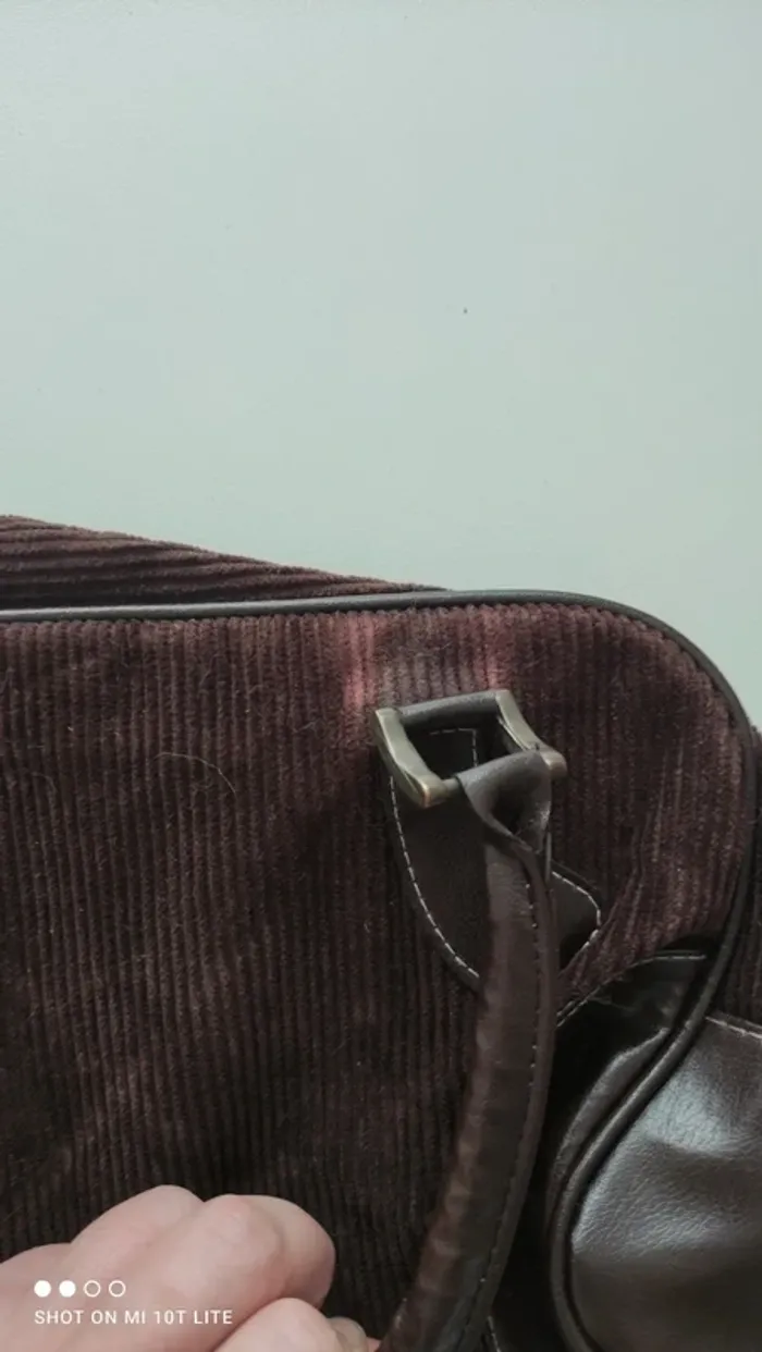 Petit sac velours marron vintage - photo numéro 7