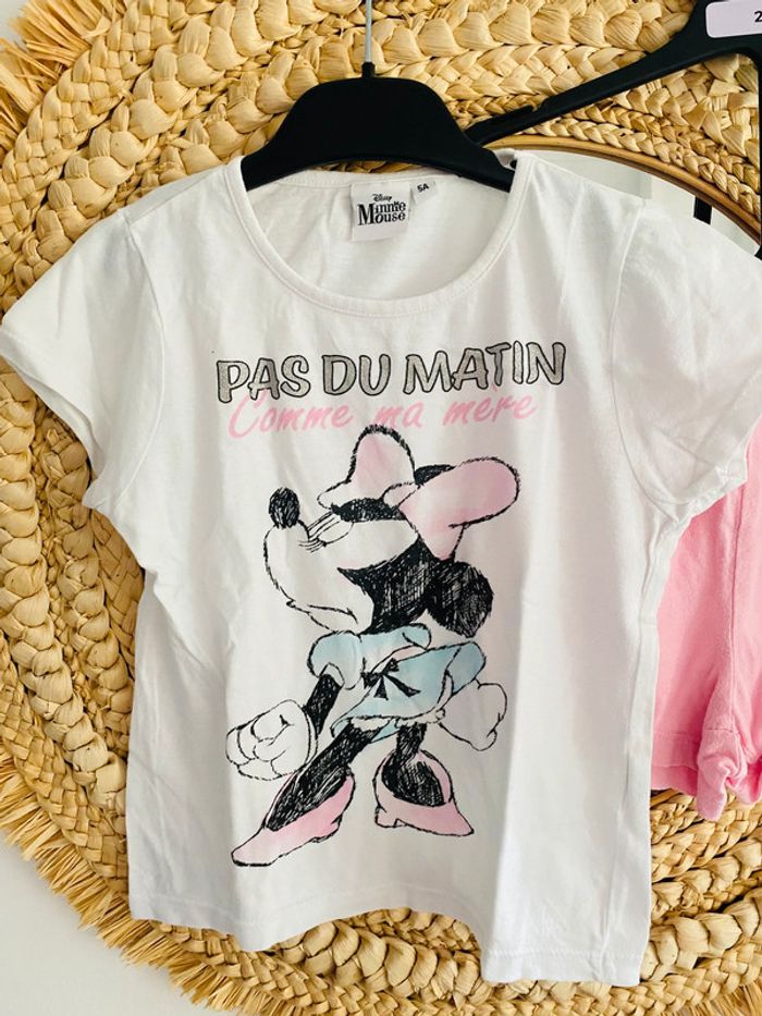 Ensemble short & t-shirt Disney Minnie 5 ans - photo numéro 2