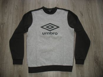SWEAT SHIRT NOIR ET GRIS "UMBRO" - TAILLE S - n°02