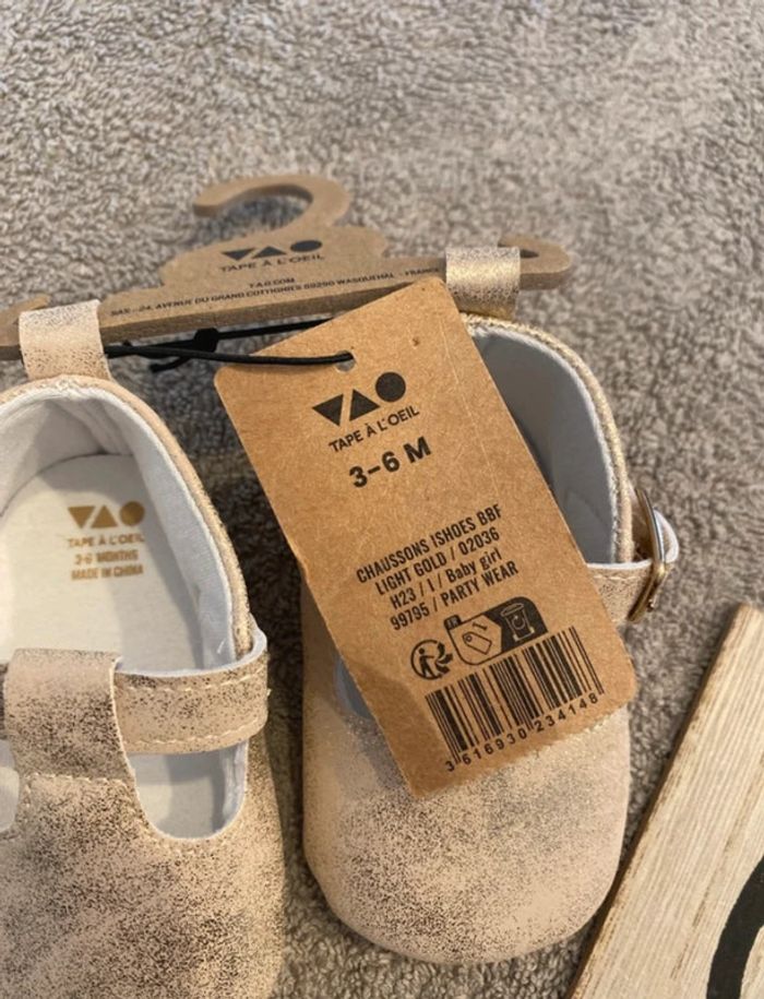 Chaussures tape à l’œil bébé fille 3-6 mois - photo numéro 4
