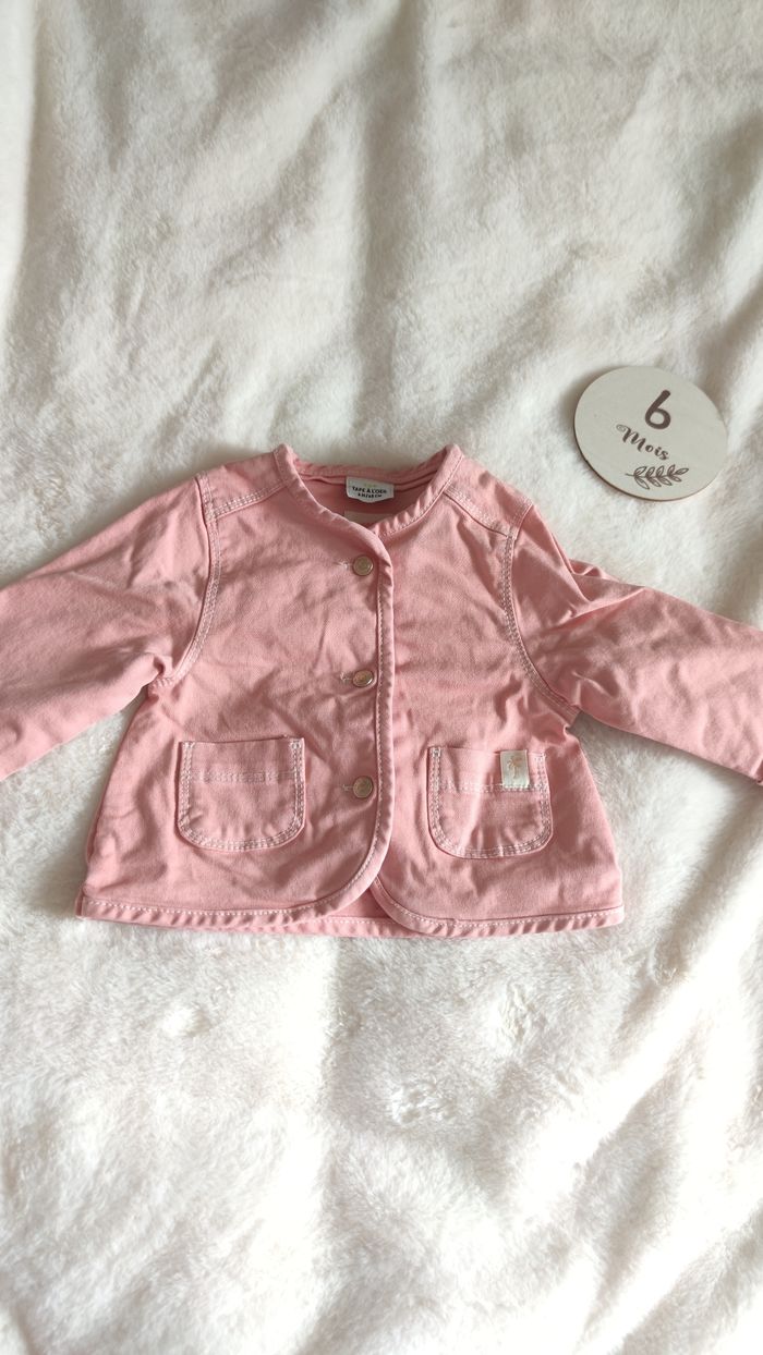 Veste jean rose tape à l'oeil 6 mois