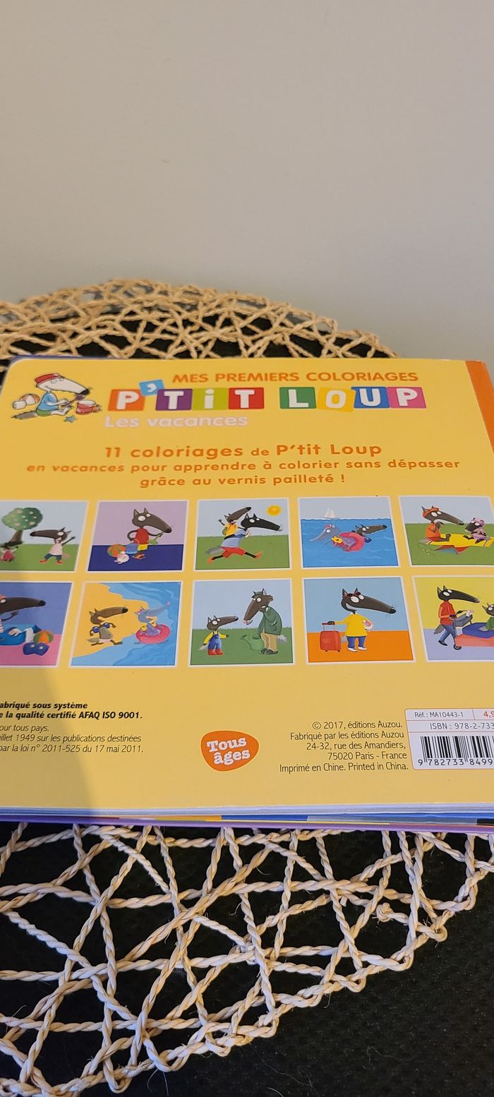 P'tit Loup - Mes coloriages à ne pas dépasser - Les vacances- Cahier de vacances Broché - photo numéro 8