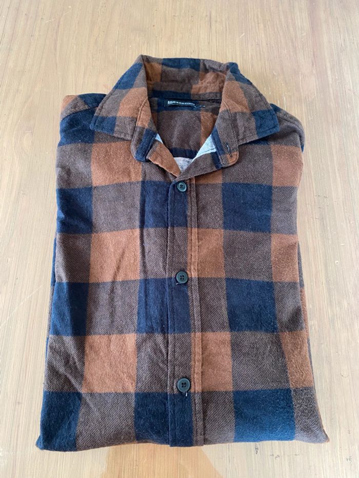 Chemise In Extenso marron et noire à gros carreaux taille M - photo numéro 15