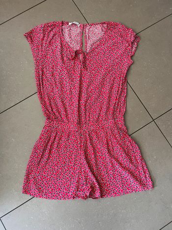 Combishort rouge à motifs Promod S