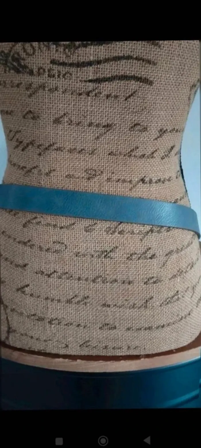 Ceinture grise boucle argenté 90 cm - photo numéro 6