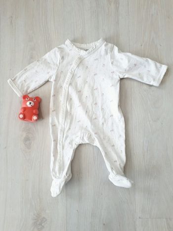 💗 Pyjama coton fille naissance petites fleurs ouverture facile devant