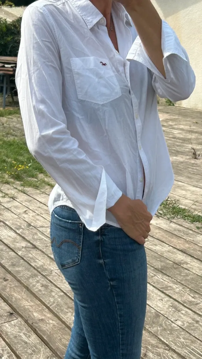 Chemise Hollister Blanche - photo numéro 2