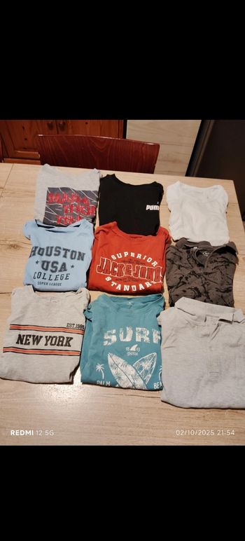 Lot de 9 manches courtes 8 ans