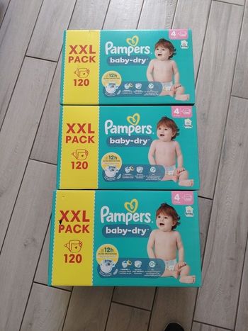 Couches Pampers baby dry taille 4