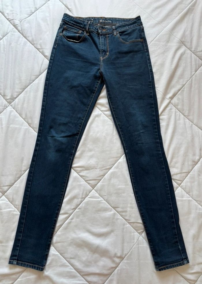 Jean mi taille haute levi’s bleu marine high rise skinny taille S/36 L32 femme - photo numéro 5