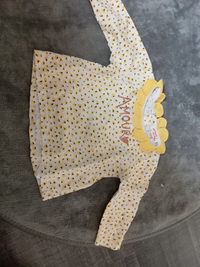 Tee shirt manche longue dpam 12 mois