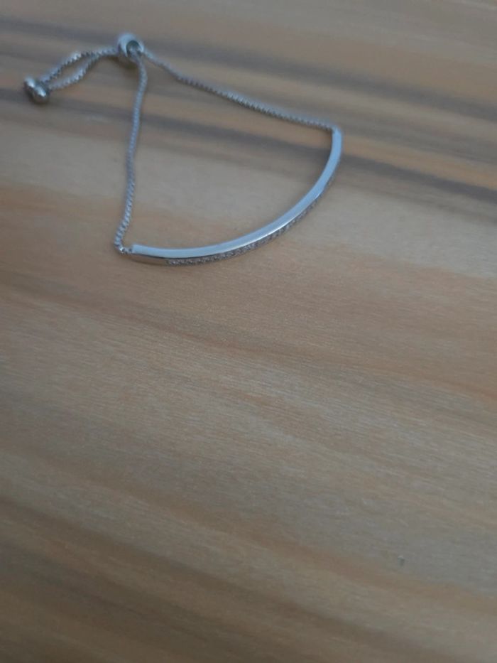 Bracelet demi ouvert argenté - photo numéro 9