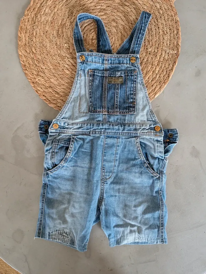 Salopette Short Zara 2/3 ans garçon bleue