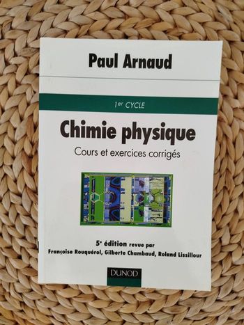 Chimie physique 1er cycle prépa DUNOD
