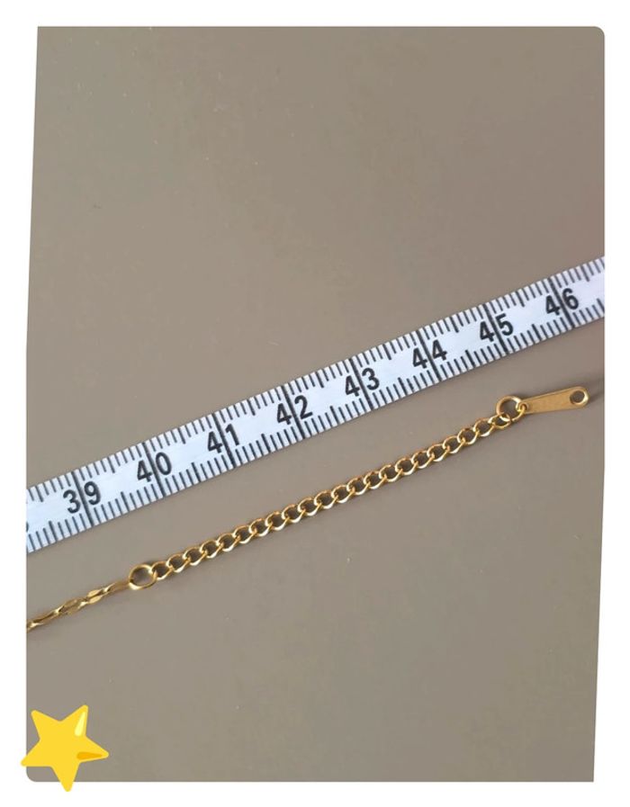 Collier dorée cœur pierre d'ornement blanche - photo numéro 4